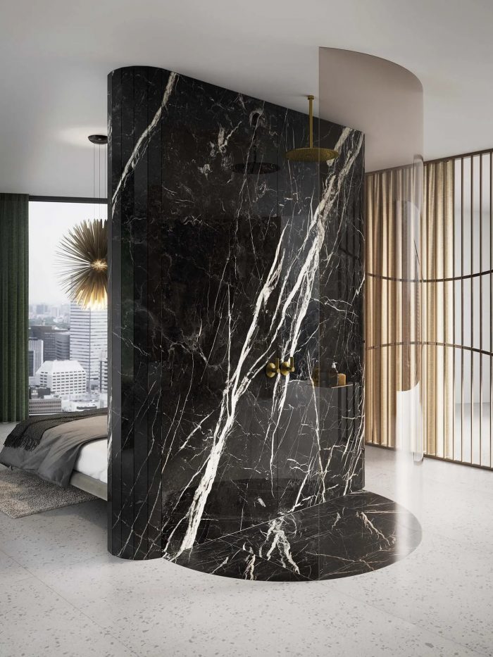 XTONE MARQUINA BLACK POLISHED 48"X108" - Image 3