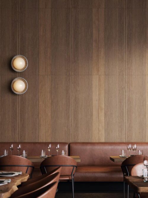 London Collection - Stripe 3D Nogal